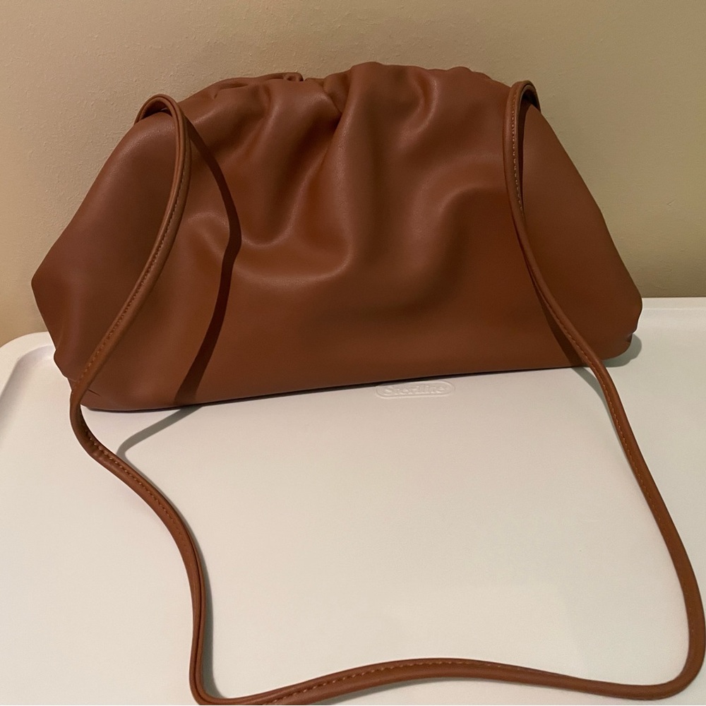 Brown Leather Clutch or Crossbody